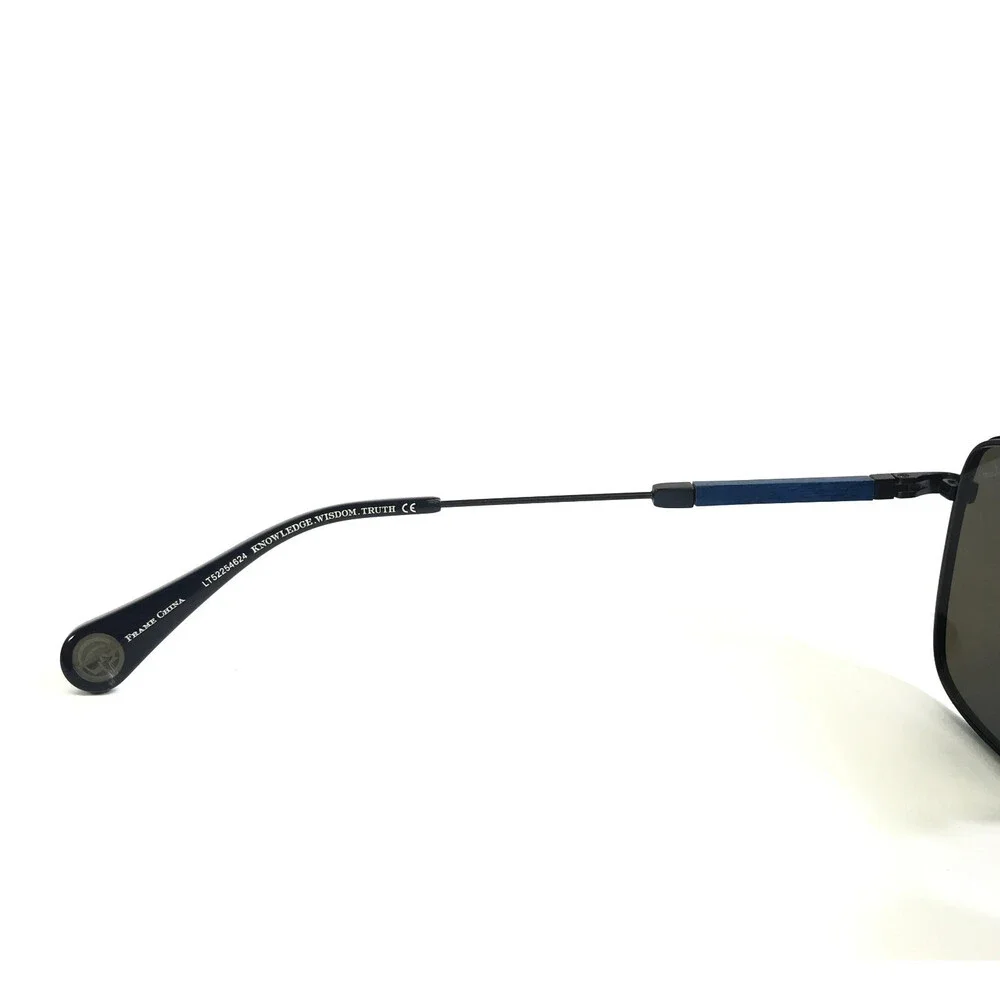 Robert Graham Sunglasses LLOYD NAV Navy Square Frames with Mirrored Blue Lenses